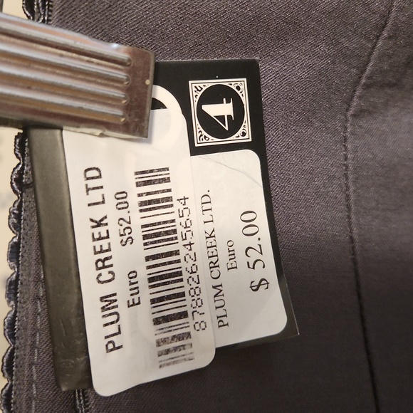 NWT Size 4 Gray Pants ladies by euro Classic Denim - Picture 2 of 3